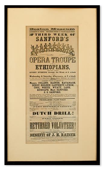 (MUSIC--MINSTRELSY.) Third Week of Sanfords Opera Troupe of Ethiopians.